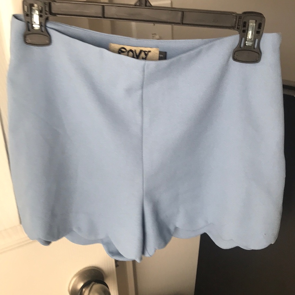 BABY BLUE SCALLOPED SHORTS